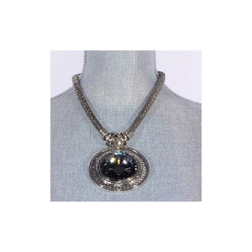 Jacqueline Kent Silver Necklace with Crystal